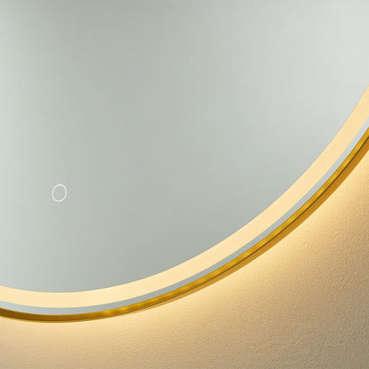 Vinnova, 32'' Round LED Lighted Accent Bathroom/Vanity Wall Mirror