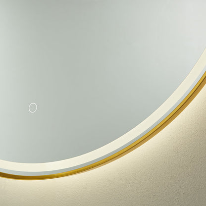 Vinnova, 32'' Round LED Lighted Accent Bathroom/Vanity Wall Mirror