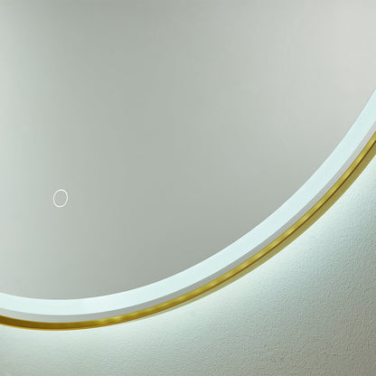 Vinnova, 32'' Round LED Lighted Accent Bathroom/Vanity Wall Mirror