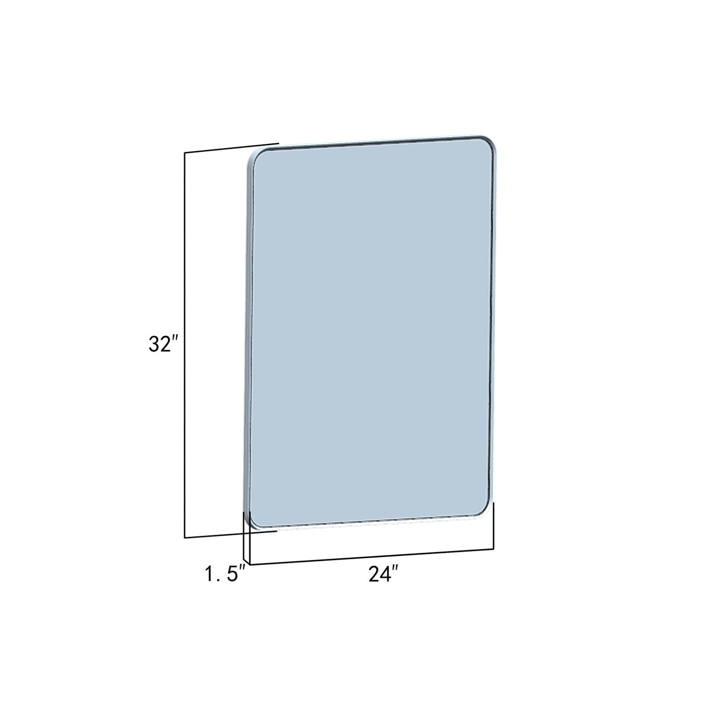 Vinnova, 24'' Rectangle LED Lighted Accent Bathroom/Vanity Wall Mirror