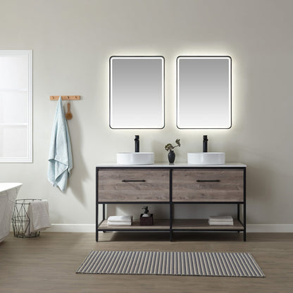 Vinnova, 24'' Rectangle LED Lighted Accent Bathroom/Vanity Wall Mirror