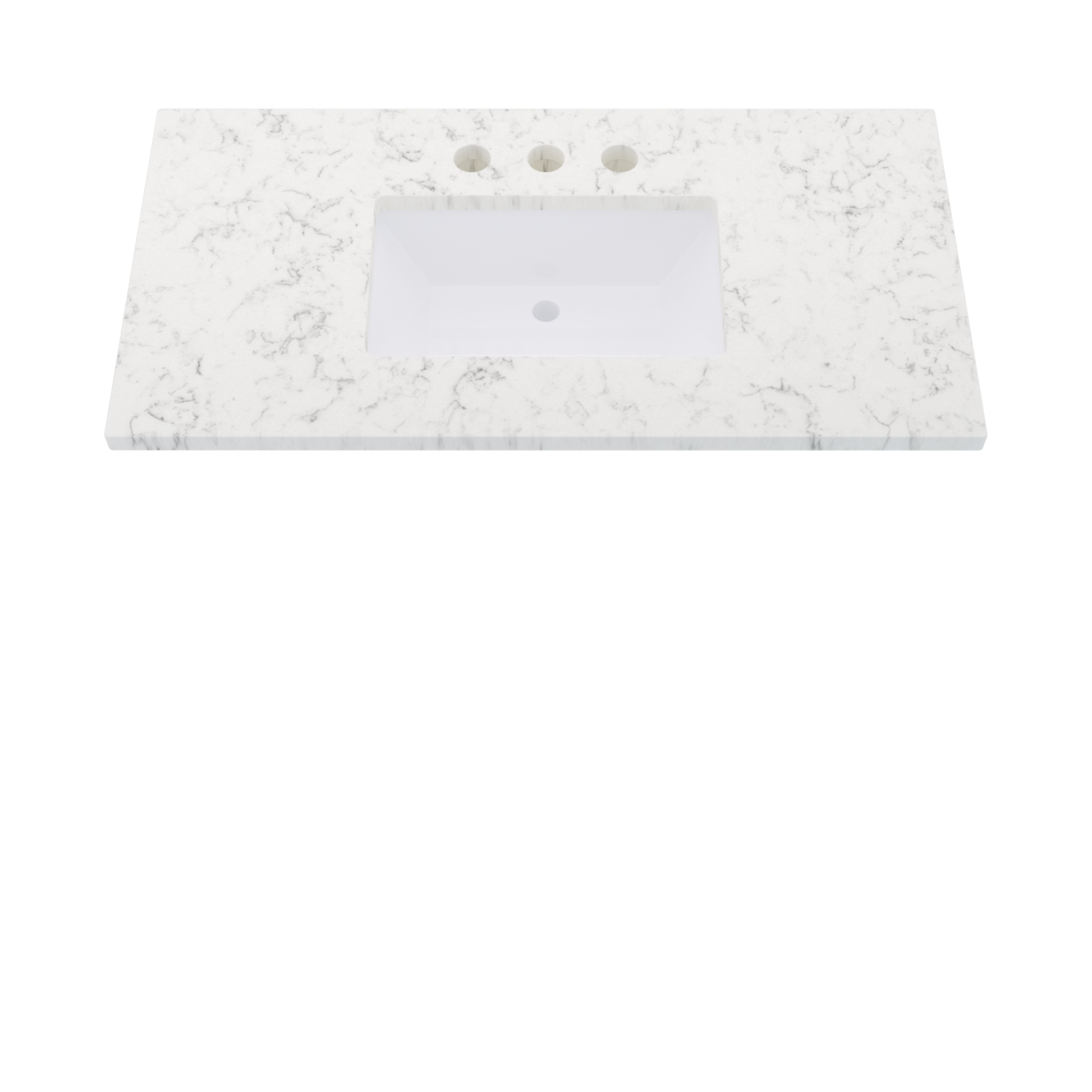 43" Vanderloc Silestone® Quartz Bathroom Vanity Top | Single Rectangle Sink | Centered in Lyra