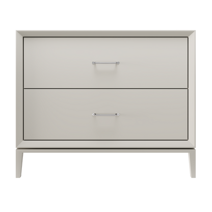 Alexandra 2-Drawer 42" Single Vanity - Vintage Taupe / Polished Chrome