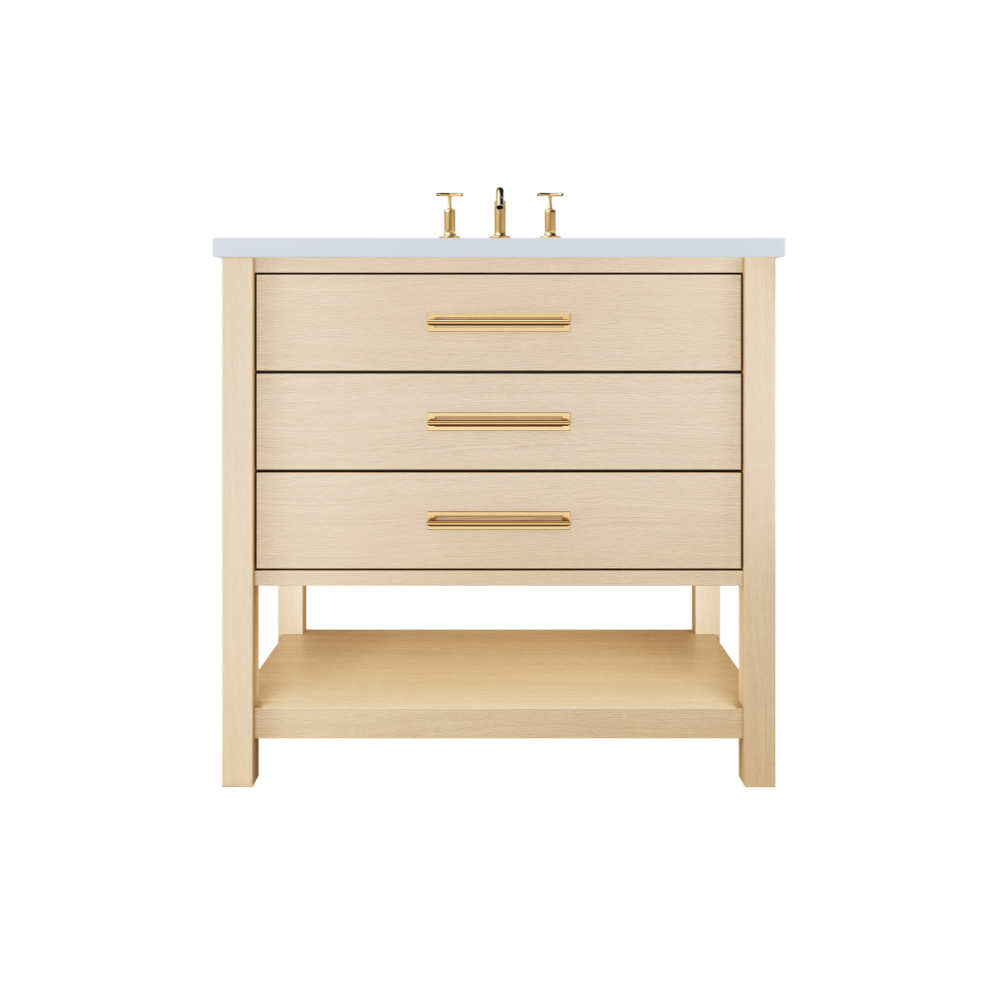 Vanderloc Kiawah Three-Drawer Single Sink 30" - Natural Weathered