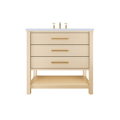 Vanderloc Kiawah Three-Drawer Single Sink 30" - Natural Weathered