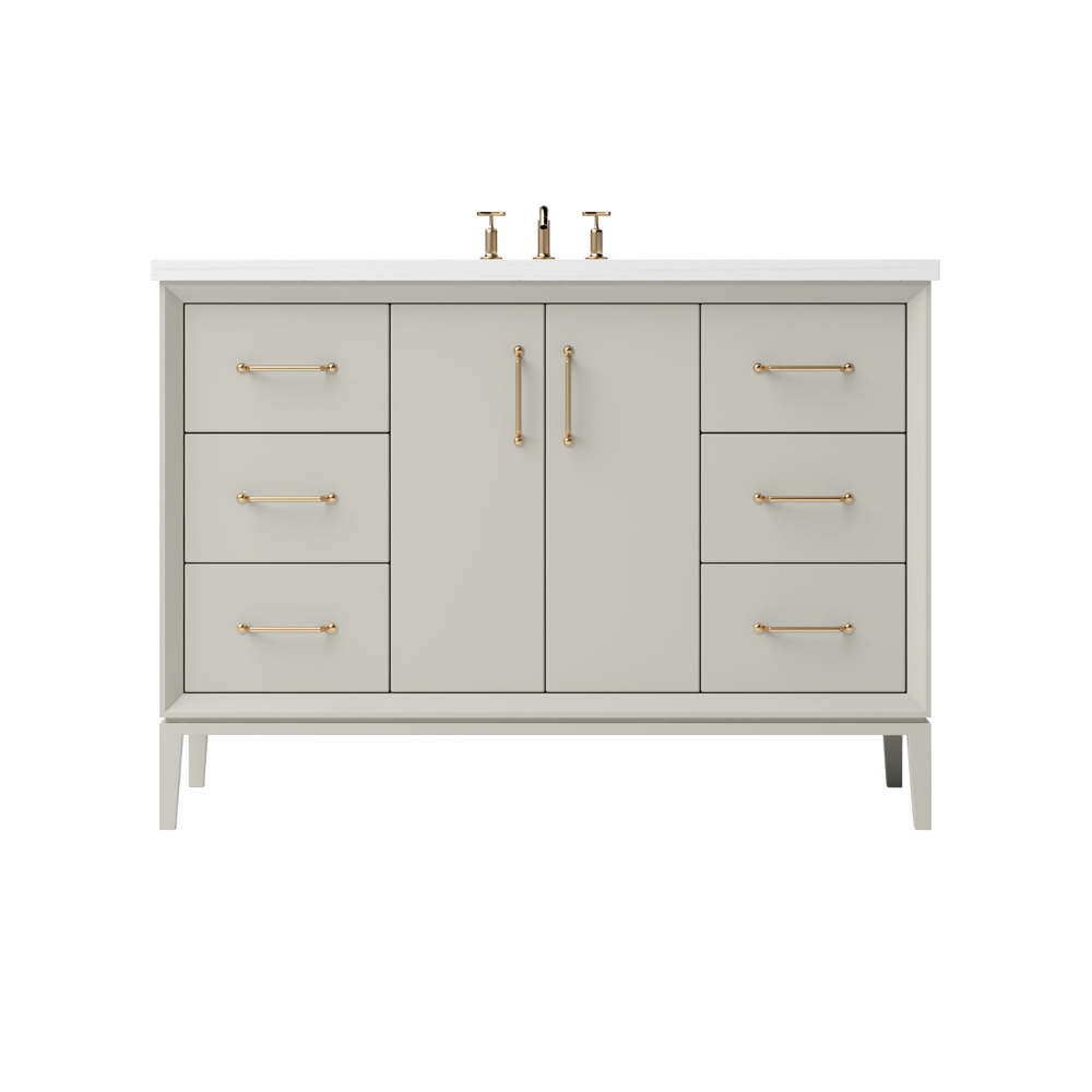 Vanderloc Alexandra Single Sink Extra-Wide 48" - Vintage Taupe