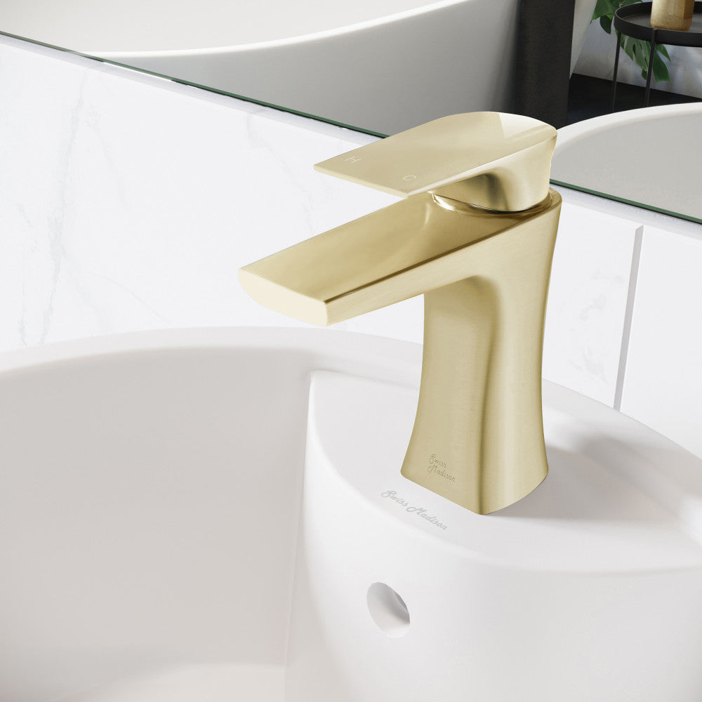 Swiss Madison Monaco single hole bathroom faucet, detail 2