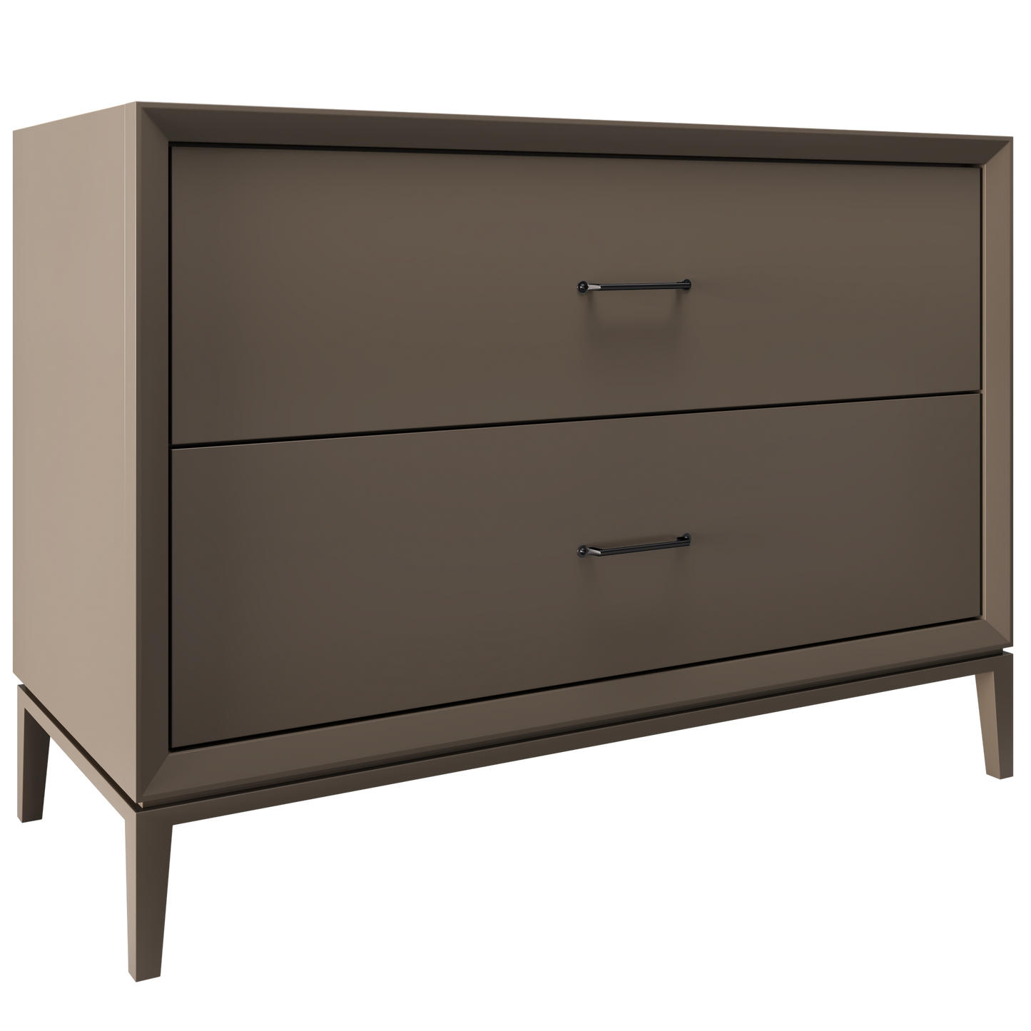 Alexandra 2-Drawer 48" Single Vanity - Truffle / Matte Black