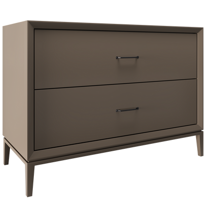 Alexandra 2-Drawer 48" Single Vanity - Truffle / Matte Black