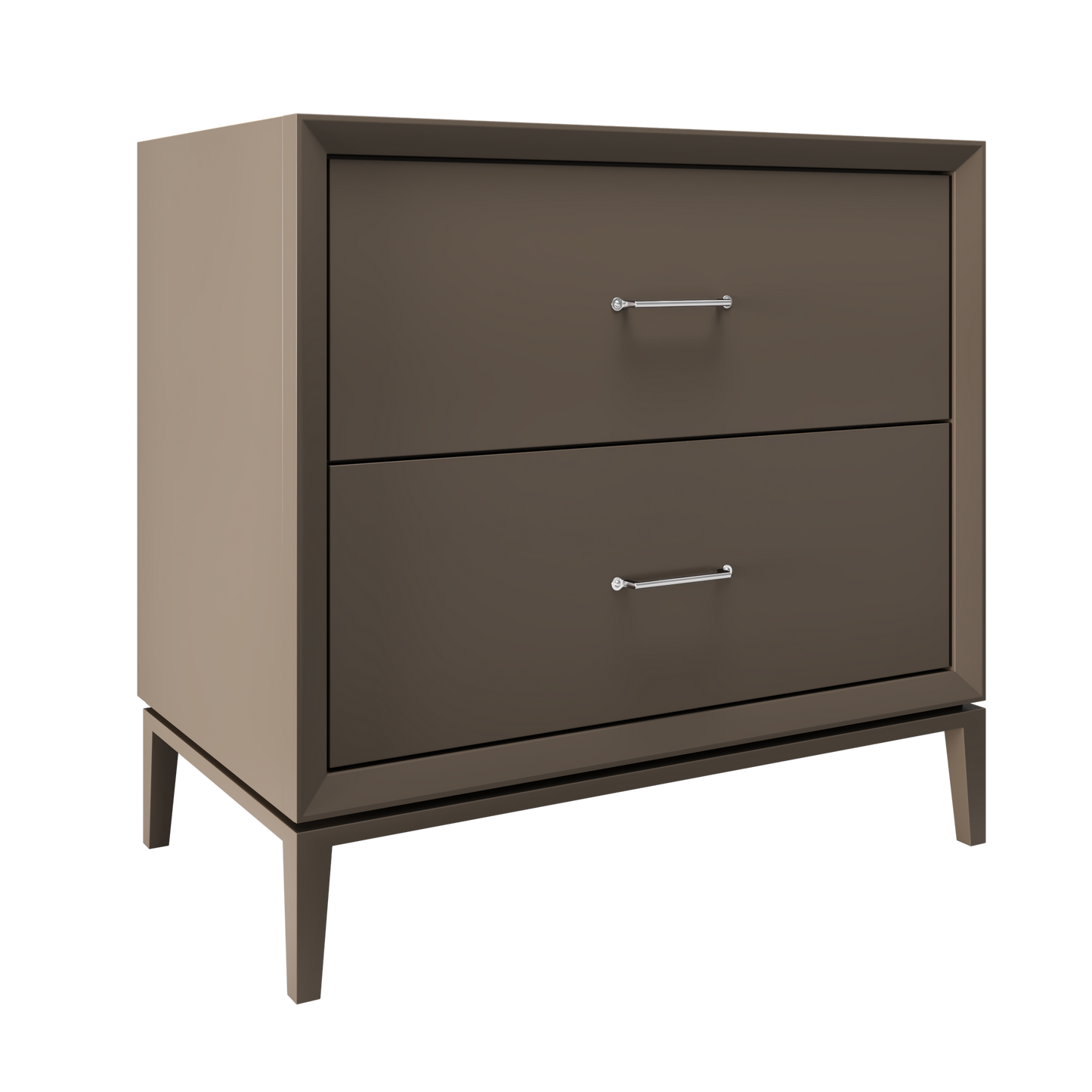 Alexandra 2-Drawer 36" Single Vanity - Truffle / Polished Chrome