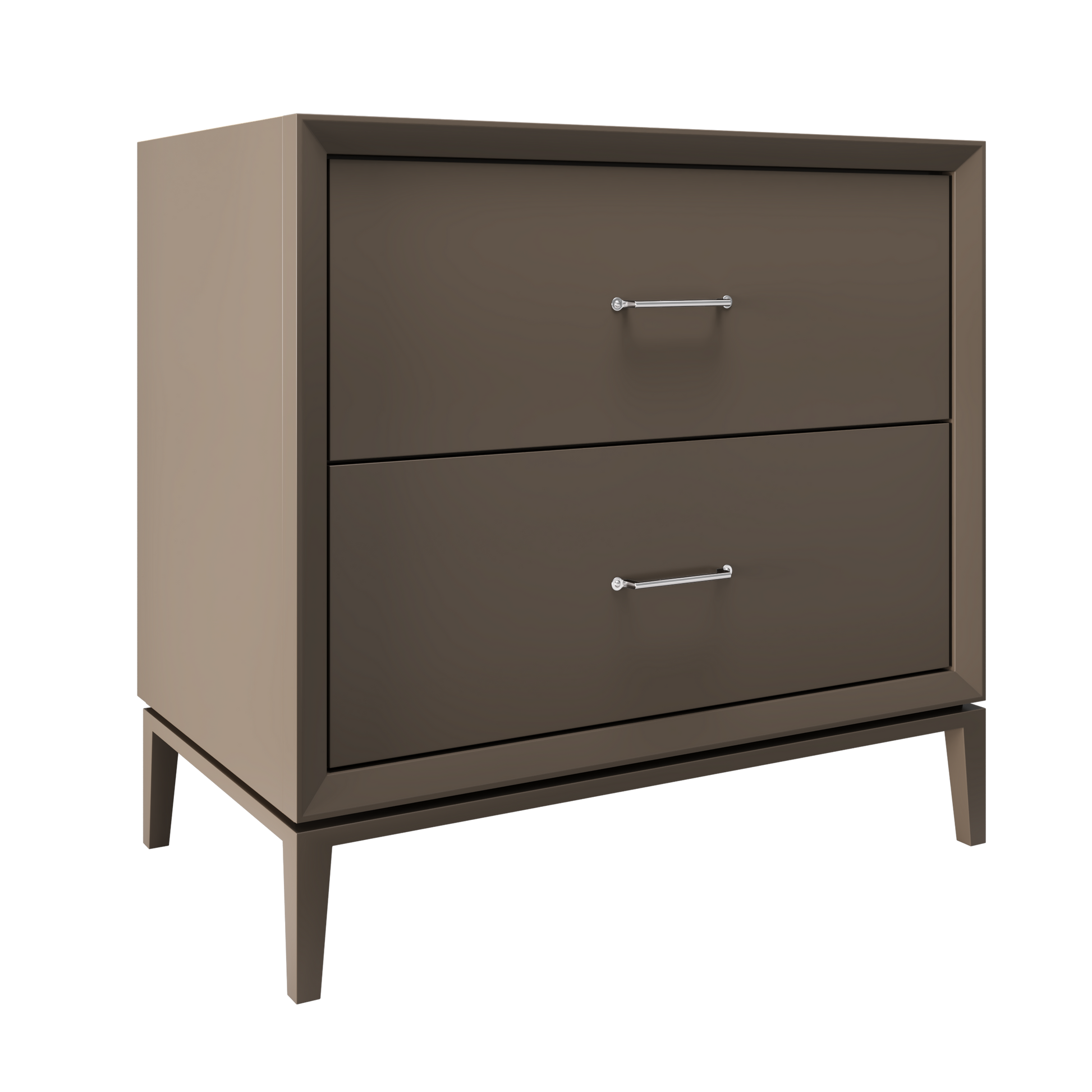Alexandra 2-Drawer 36" Single Vanity - Truffle / Polished Chrome