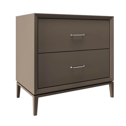 Alexandra 2-Drawer 36" Single Vanity - Truffle / Polished Chrome
