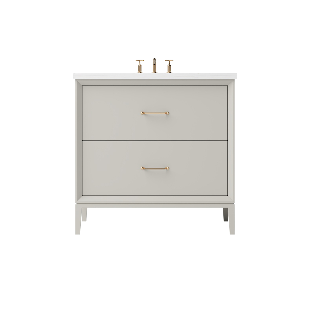 Vanderloc Alexandra Two-Drawer Single Sink 30" - Vintage Taupe