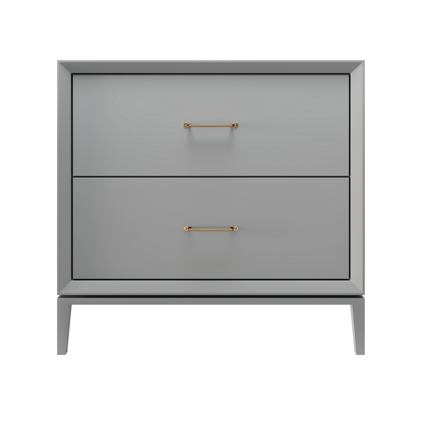Alexandra 2-Drawer 36" Single Vanity - Platinum Gray / Satin Gold