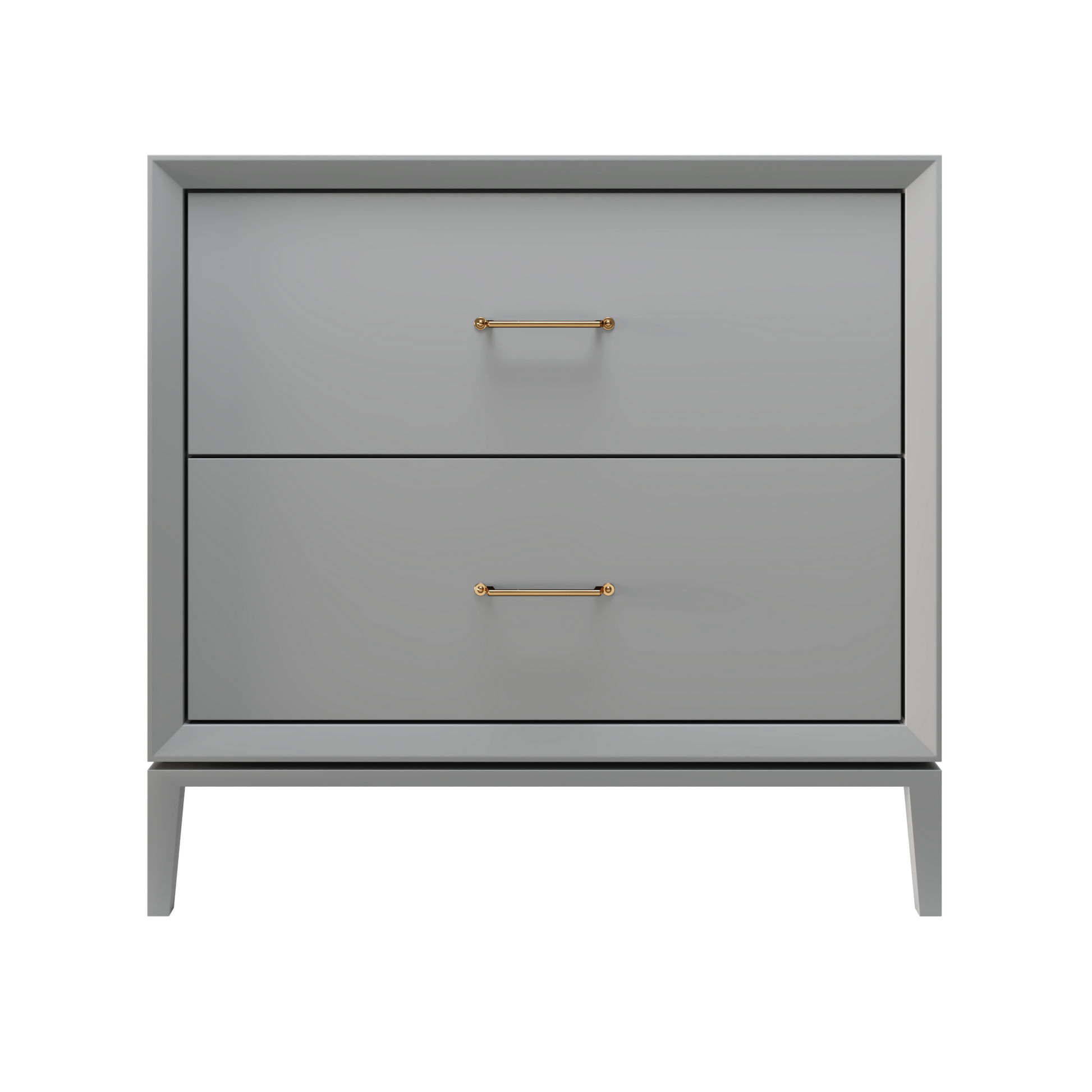 Alexandra 2-Drawer 36" Single Vanity - Platinum Gray / Satin Gold
