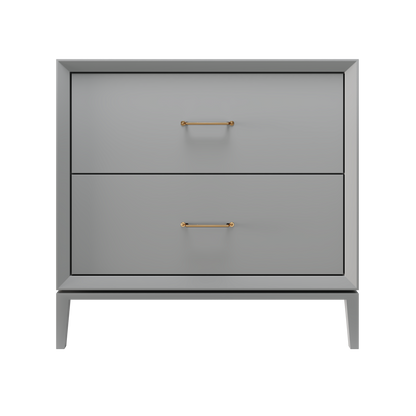Alexandra 2-Drawer 36" Single Vanity - Platinum Gray / Satin Gold