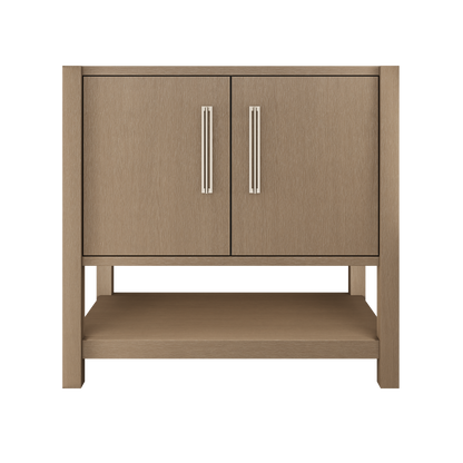 kiawah-single-bath-vanity-36in Smoked Modern Satin Nickel