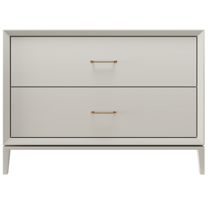 Alexandra 2-Drawer 48" Single Vanity - Vintage Taupe / Satin Gold