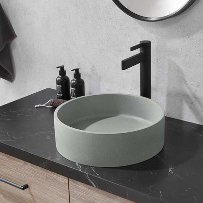 Vinnova Moguer Grey Concrete vessel bathroom vanity — view 2