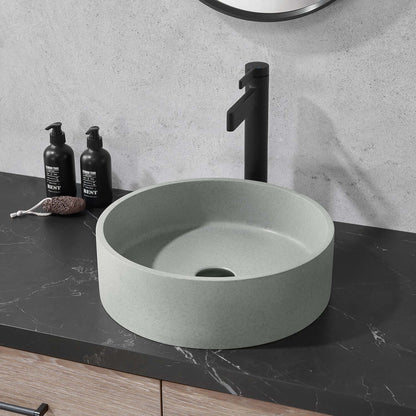 Vinnova Moguer Grey Concrete vessel bathroom vanity — view 3