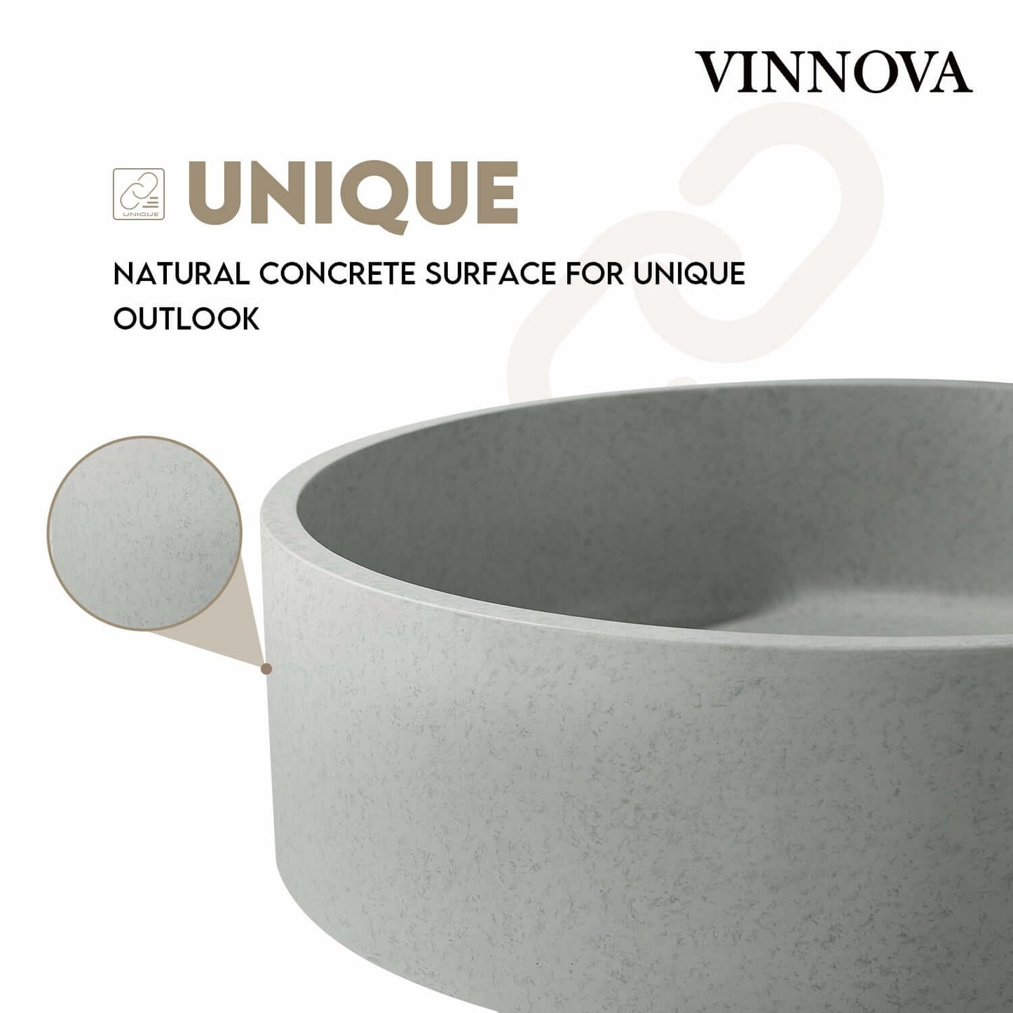 Vinnova Moguer Grey Concrete vessel bathroom vanity — view 5