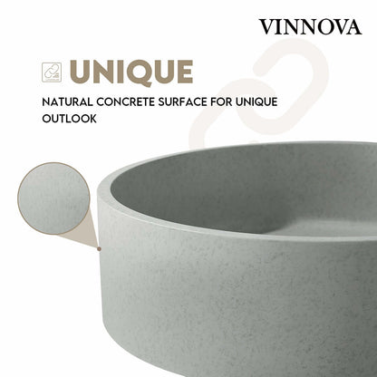 Vinnova Moguer Grey Concrete vessel bathroom vanity — view 5