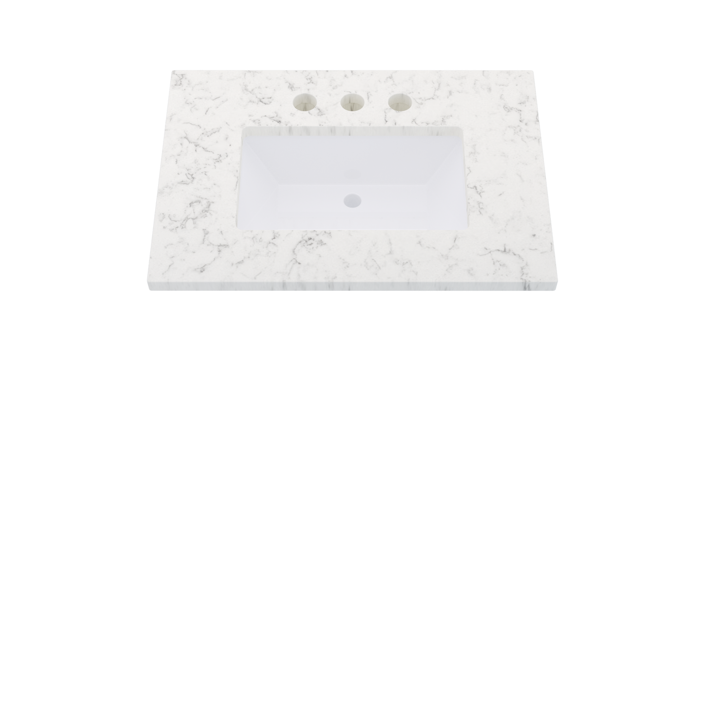 31" Vanderloc Silestone® Quartz Bathroom Vanity Top | Single Rectangle Sink | Centered in Lyra