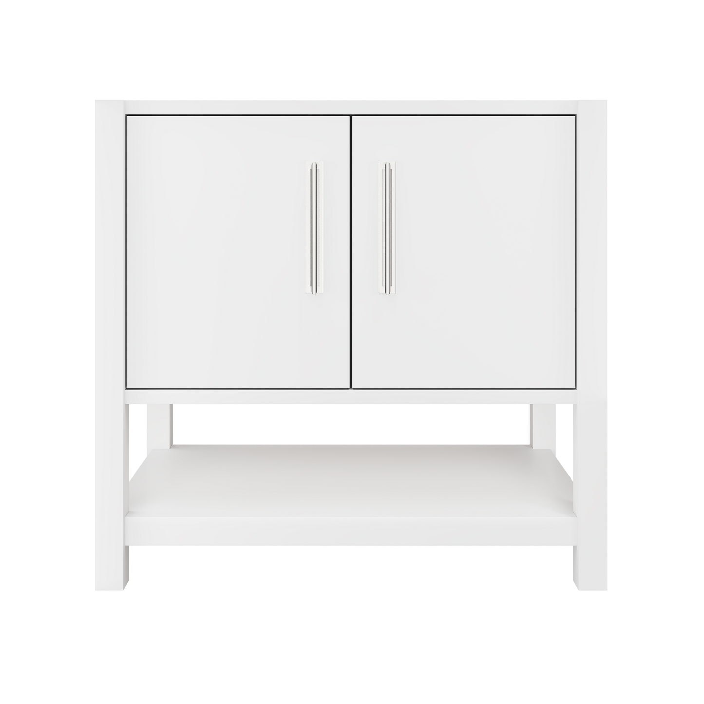 kiawah-single-bath-vanity-36in Pure White Polished Chrome