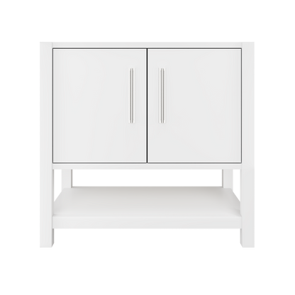 kiawah-single-bath-vanity-36in Pure White Polished Chrome