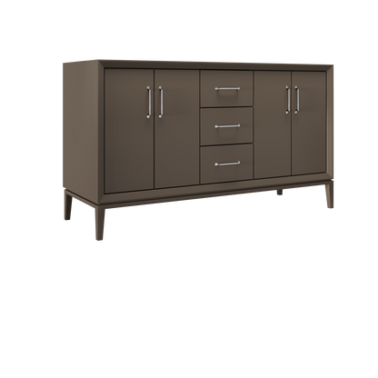 Truffle / 60" Wide / Polished Chrome