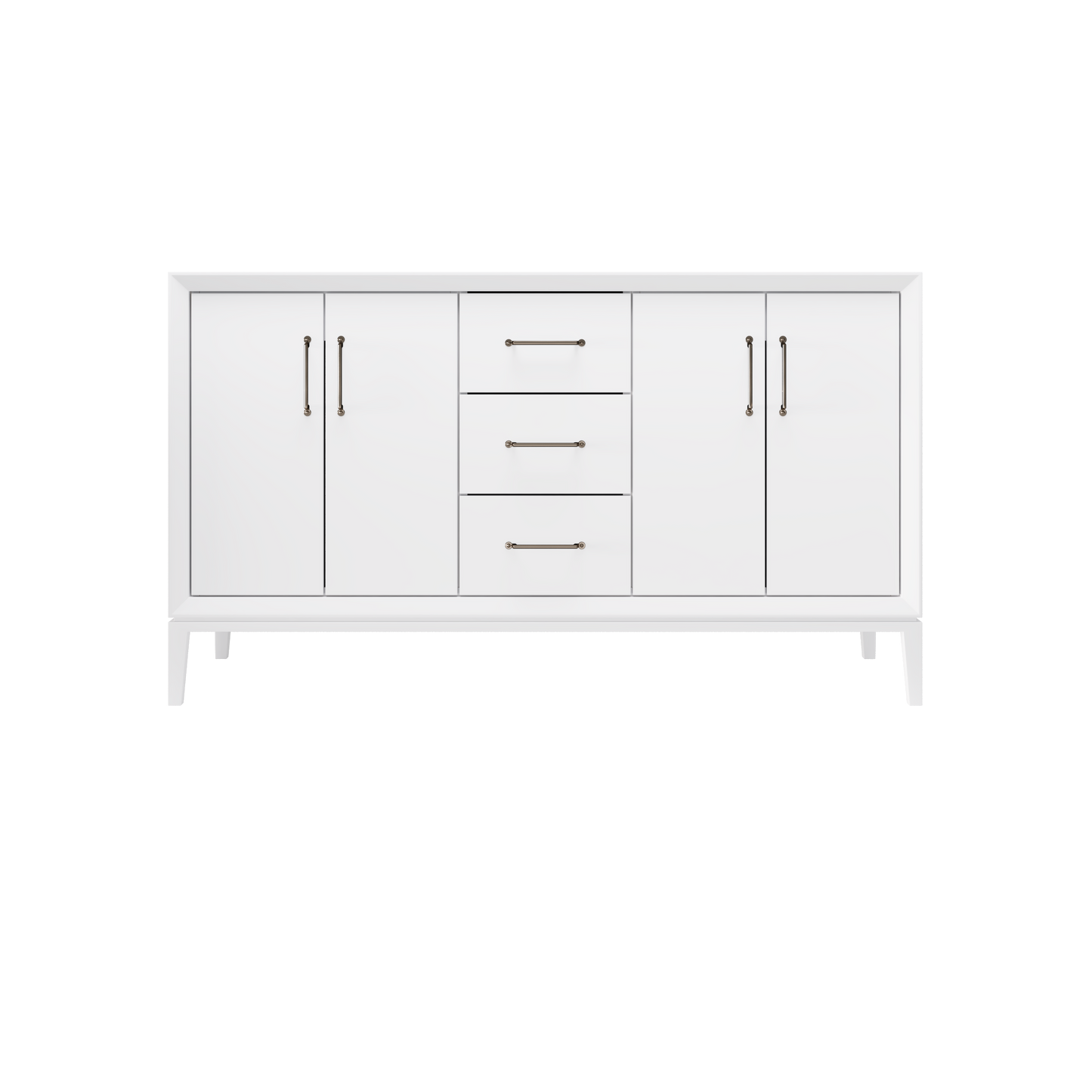 Pure White / 60" Wide / Satin Nickel