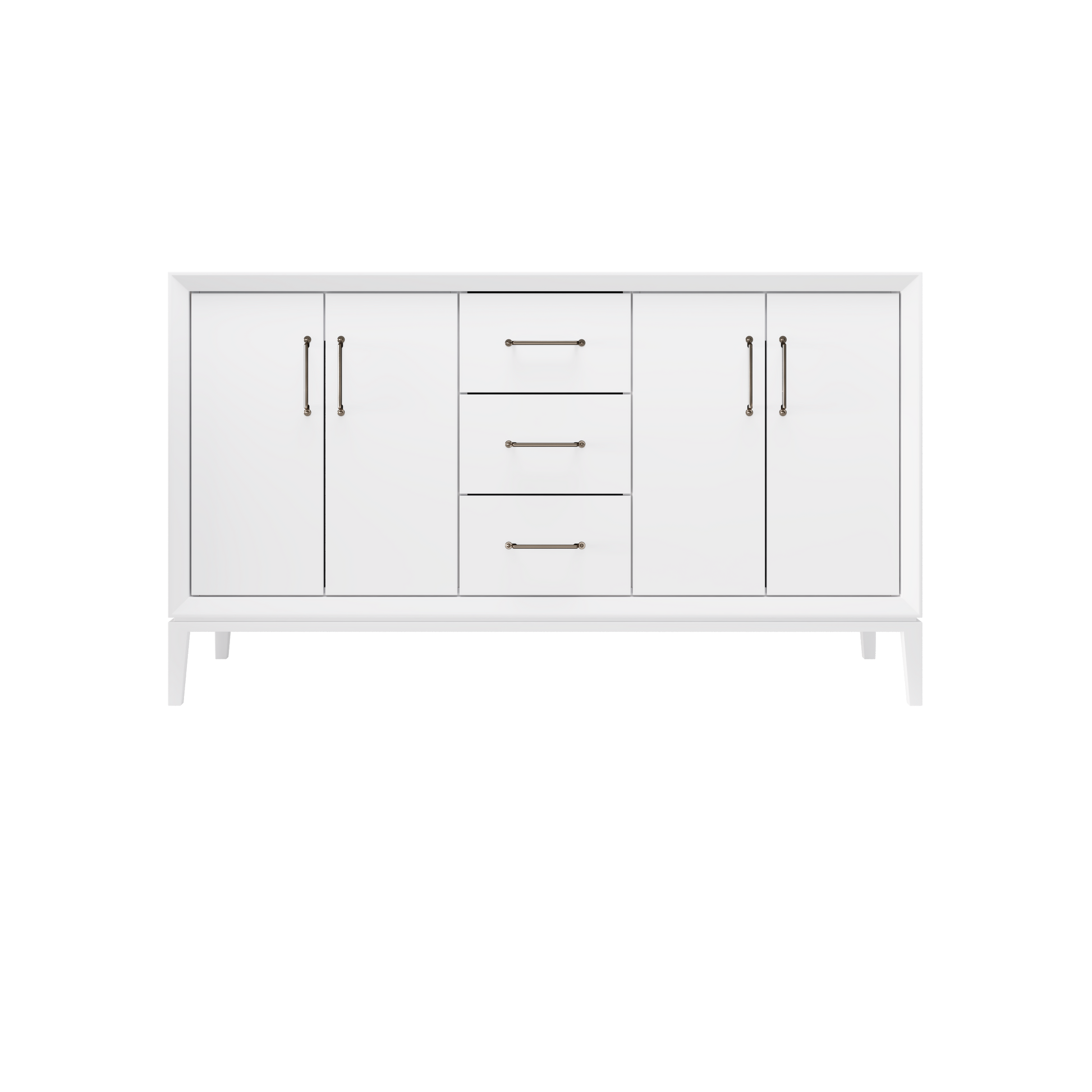 Pure White / 60" Wide / Satin Nickel