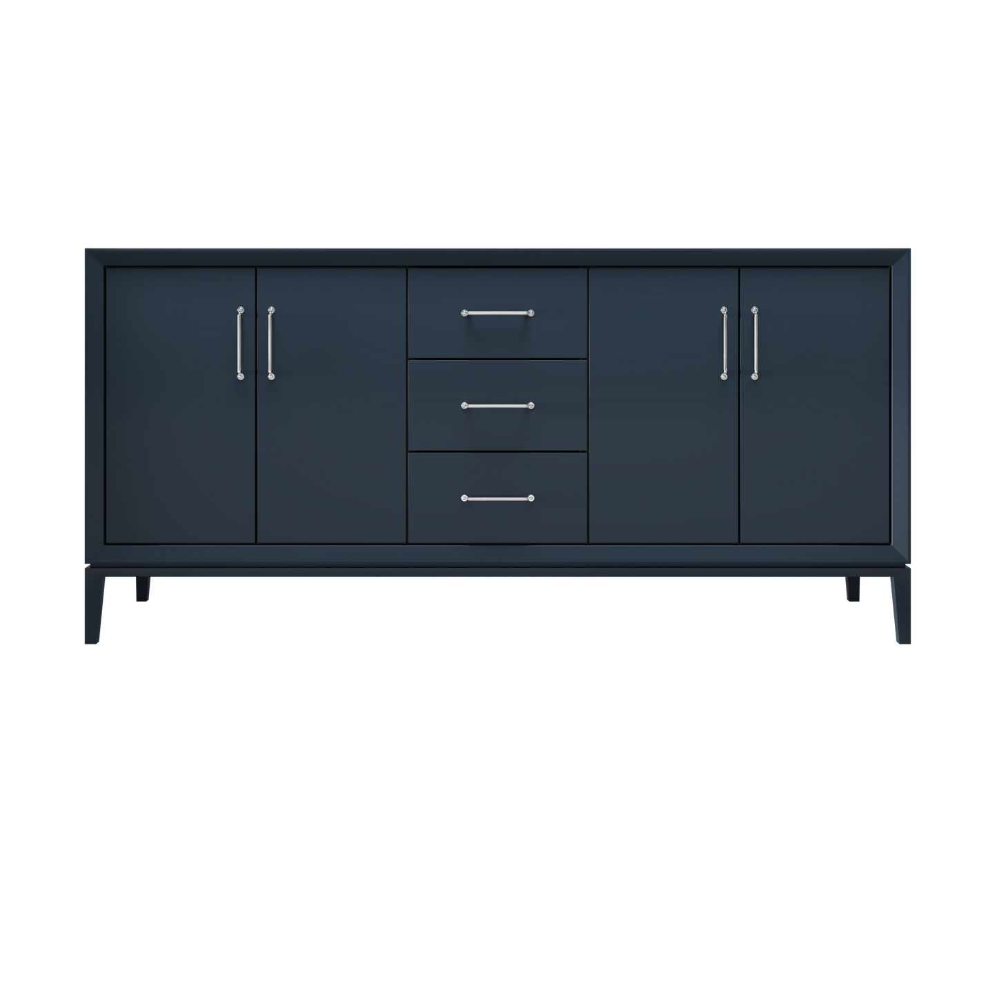 Hague Blue / 72" Wide / Polished Chrome