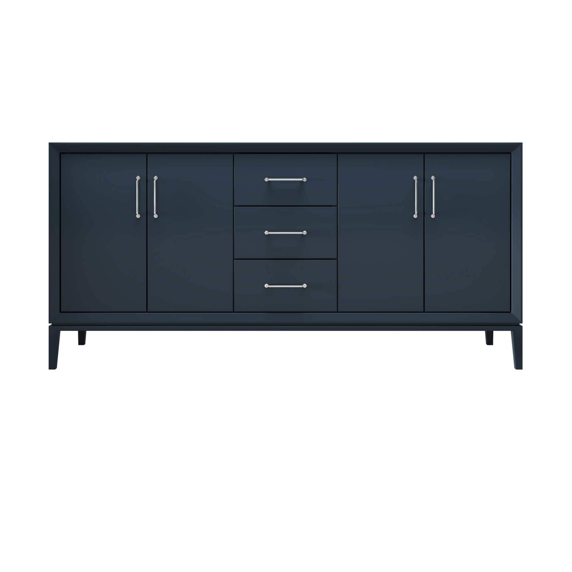 Hague Blue / 72" Wide / Polished Chrome