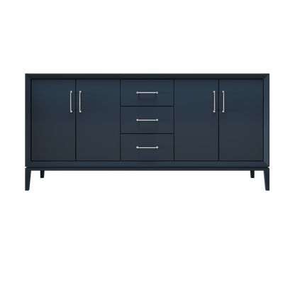 Hague Blue / 72" Wide / Polished Chrome