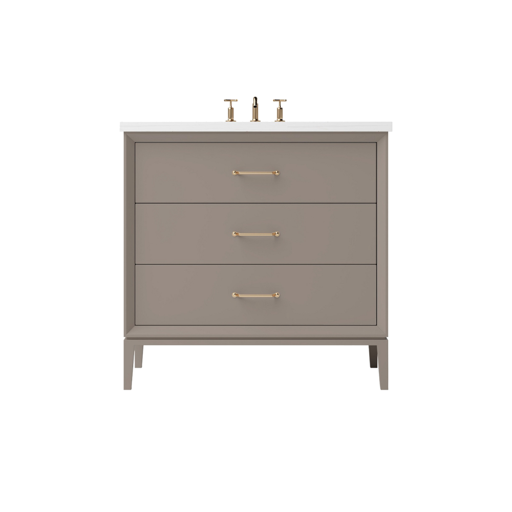 Vanderloc Alexandra Three-Drawer Single Sink 30" - Taos Taupe