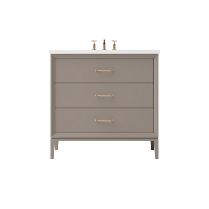 Vanderloc Alexandra Three-Drawer Single Sink 30" - Taos Taupe