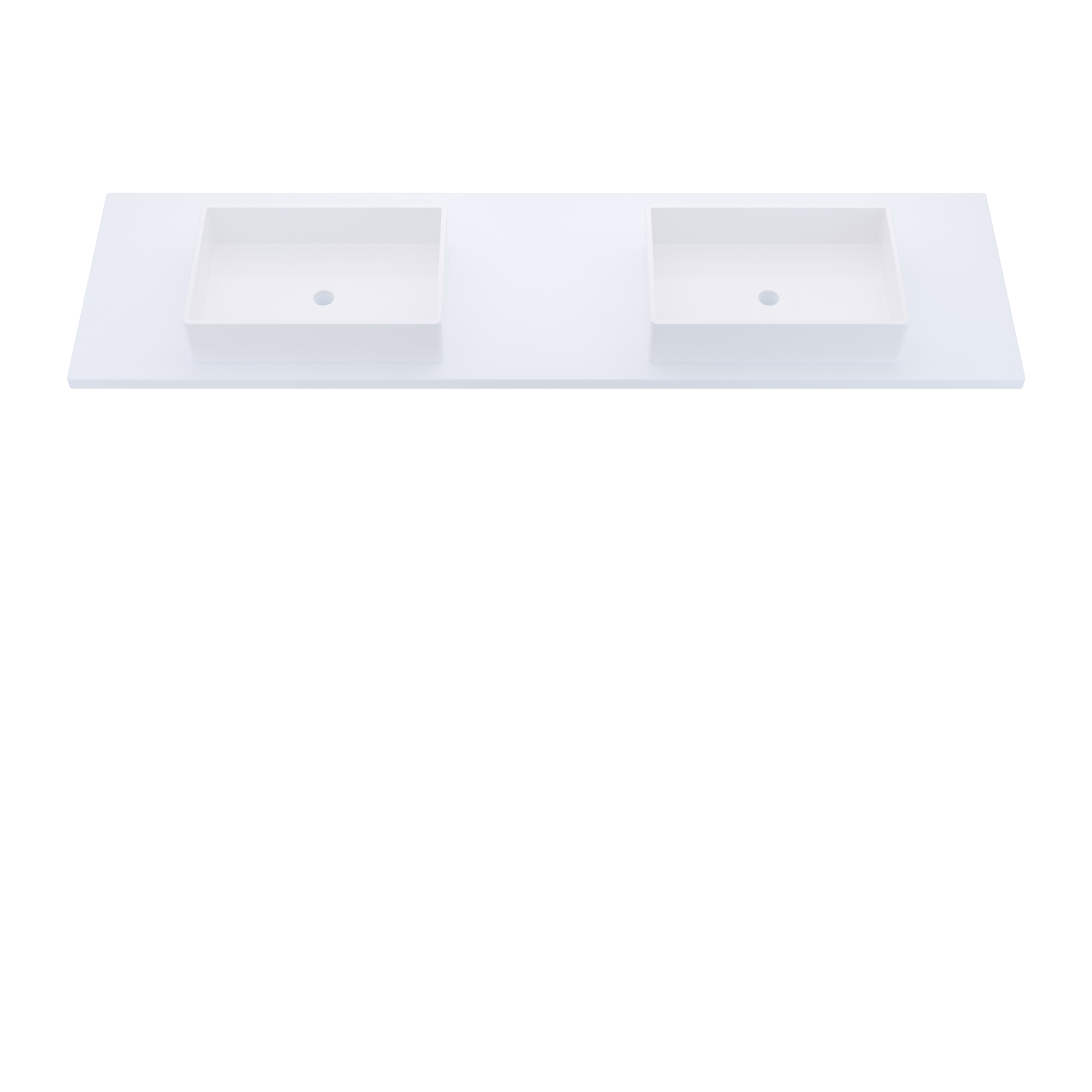 79" Vanderloc Silestone® Quartz Bathroom Vanity Top | Double Vigo Sink | Centered in Miami White