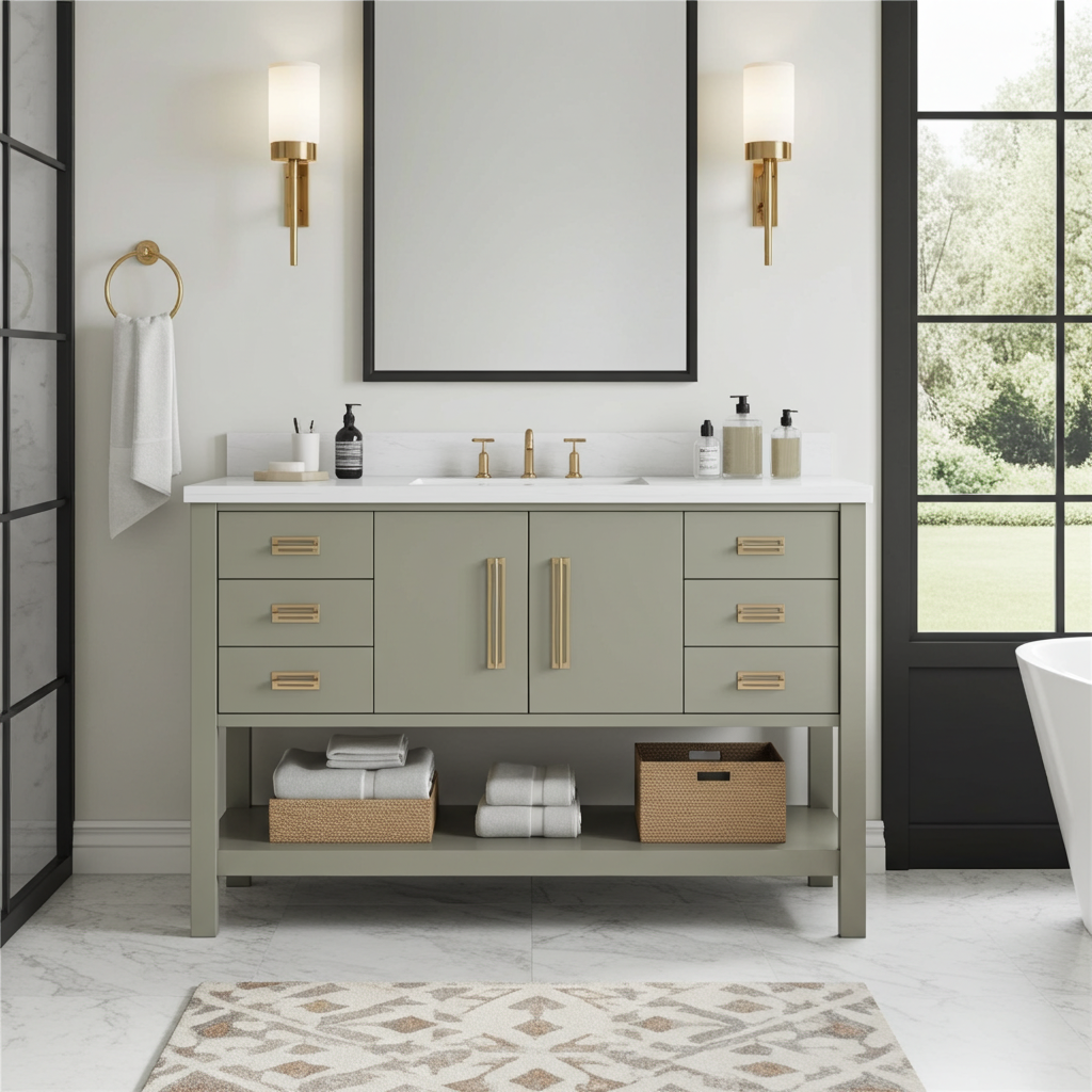 Vanderloc Kiawah Single Extra Wide Bath Vanity — 54 Inch