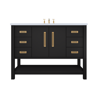Vanderloc Kiawah Single Sink Extra-Wide 48" - Noir