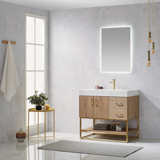 Vinnova Alistair 36-inch bathroom vanity in North American Oak — view 9