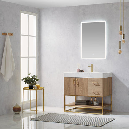 Vinnova Alistair 36-inch bathroom vanity in North American Oak — view 9