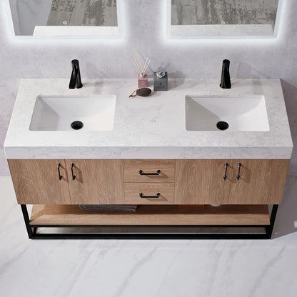 Vinnova Alistair bathroom vanity in North American Oak — view 5