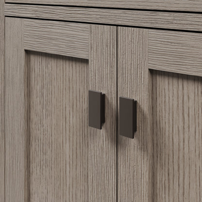 Chestnut 72 in. x 34.2 in. H Double Sink Vanity in Grey Oak with Marble Vanity Top in Carrara White | Water Creation
