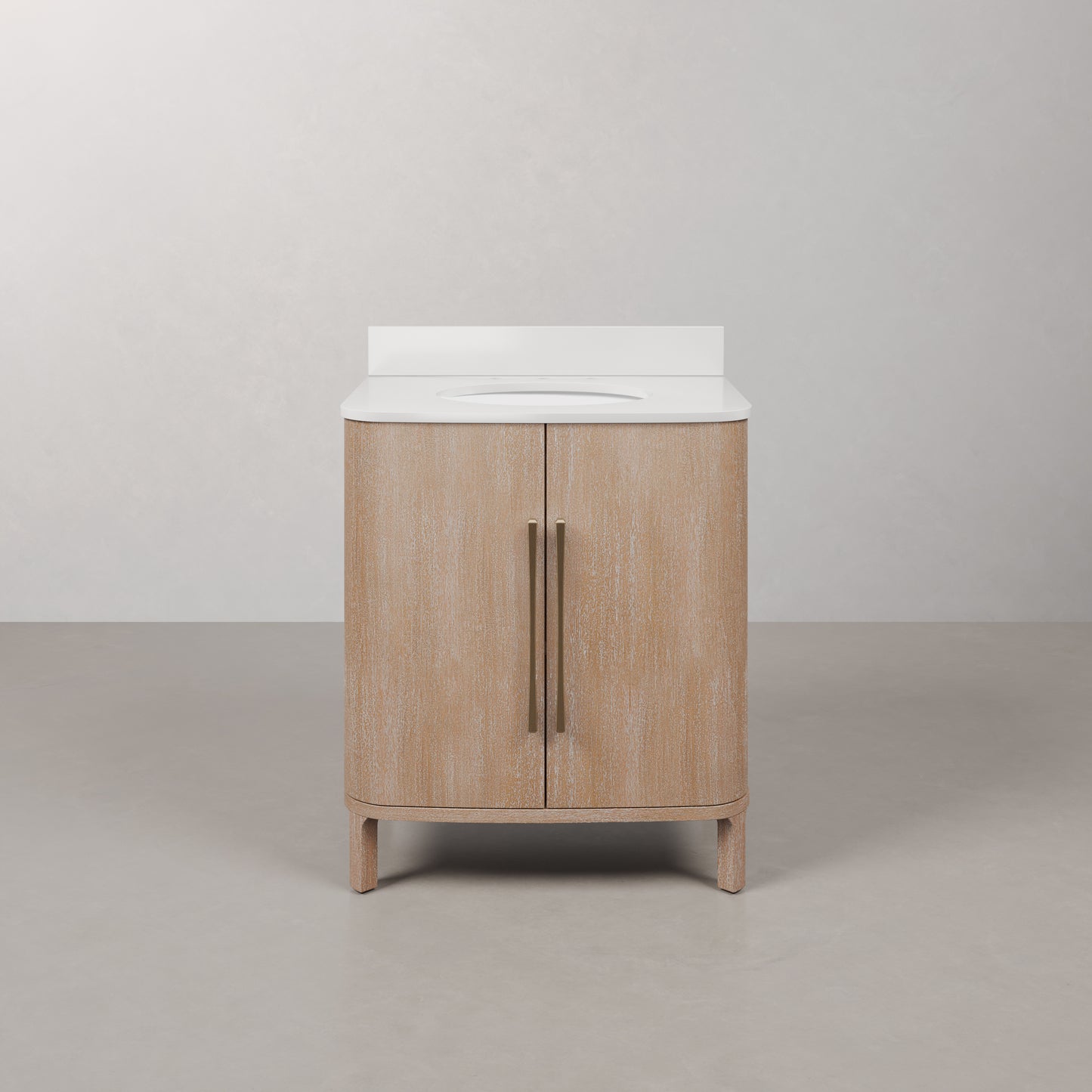 Cirilla 30 in. Single Sink Freestanding Toffee Latte Bath Vanity with Whitebrook Engineered Marble Top Assembled | Water Creation
