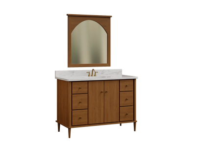 Trusty Wood Conway Bathroom Vanity 42" with Two Doors and Six Drawers