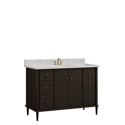 Trusty Wood Conway Bathroom Vanity 42" with Two Doors and Six Drawers