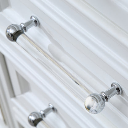Derby 48 in. x 34 in. H Bath Vanity in White with Marble Vanity Top in Carrara White with White Basin | Water Creation