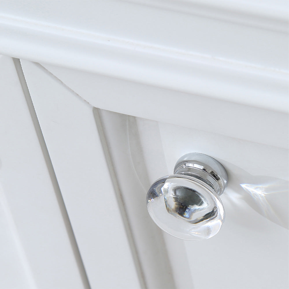 Derby 60 in. x 34 in. H Bath Vanity in White with Marble Vanity Top in Carrara White with White Basin | Water Creation