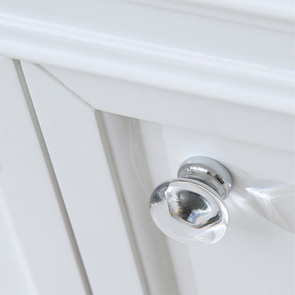 Derby 60 in. x 34 in. H Bath Vanity in White with Marble Vanity Top in Carrara White with White Basin | Water Creation